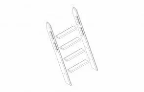 Пакет № 8 Наклонная лестница для полувысокой кровати