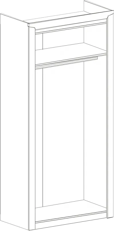 Шкаф двухдверный "Соренто" спальня Дуб бонифаций