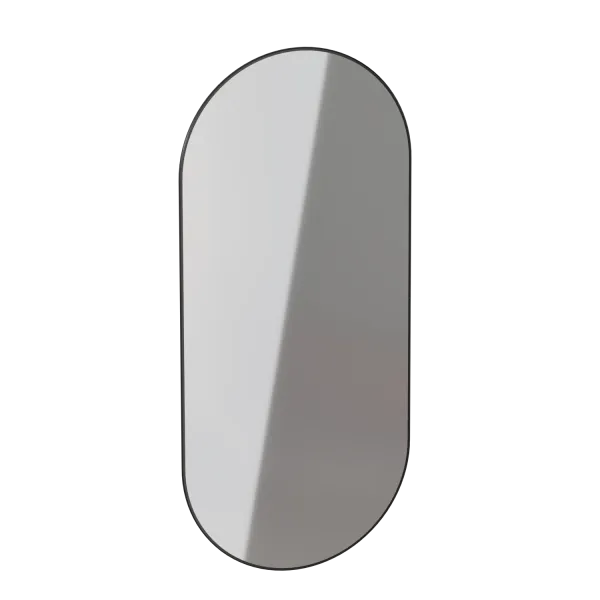 Зеркало навесное Z-16 110х50 см с черной рамкой и подсветкой