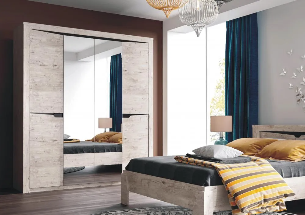 Шкаф 4 дв. "Соренто" спальня Дуб бонифаций Шкаф 4 дв. "Соренто" спальня Дуб бонифаций